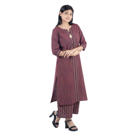 Trendy Dark Maroon Kurta with Palazzo